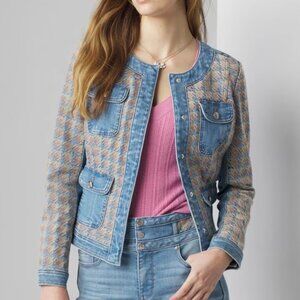 WHBM Denim + Tweed Jacket